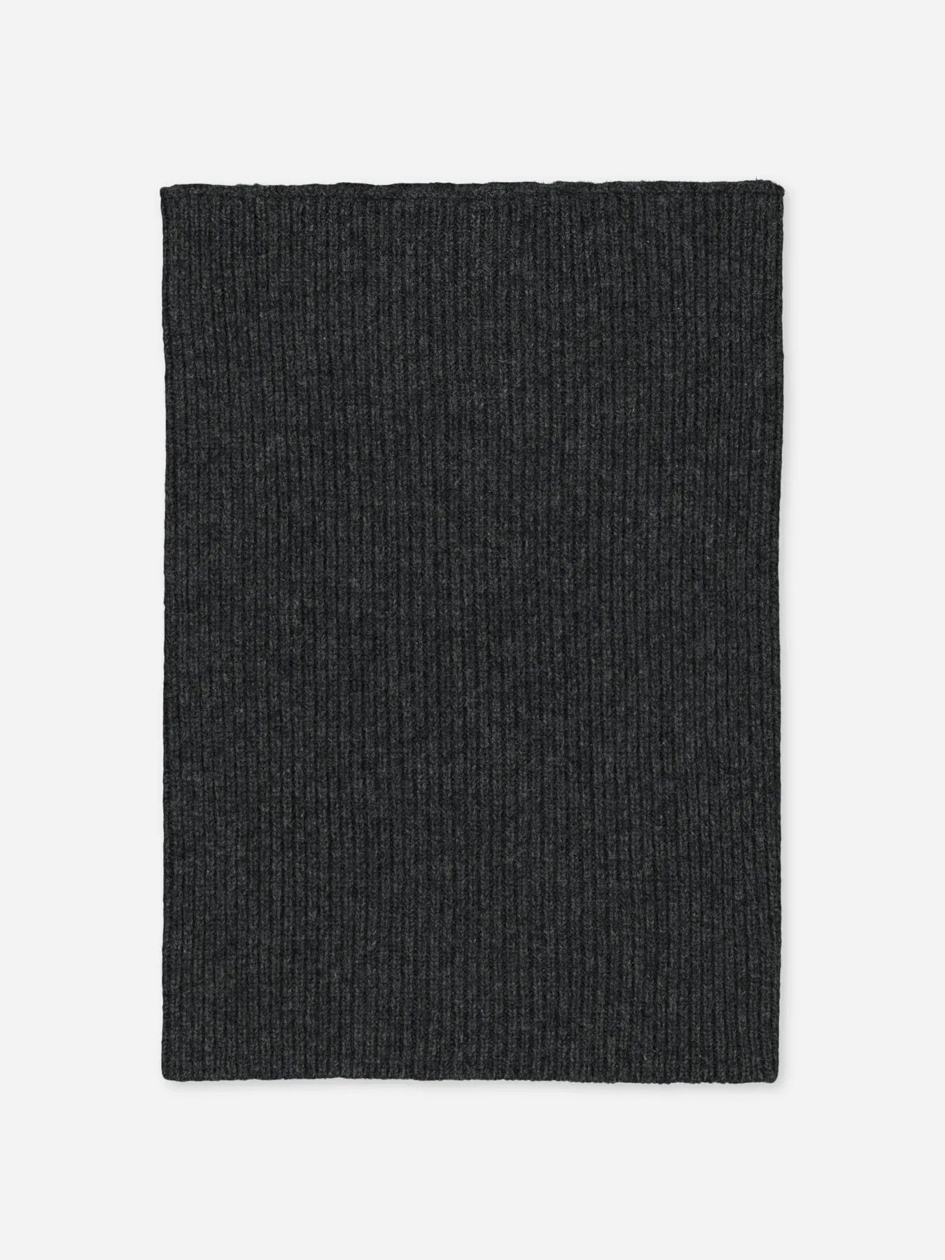 Ribbed Cashmere Snood Anthracite