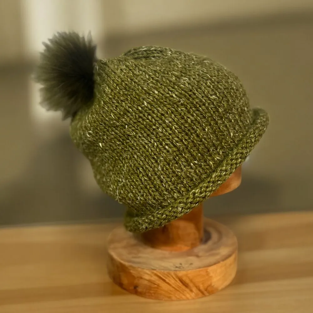 Rolled Edge Beanie Knitting Pattern (Adult)