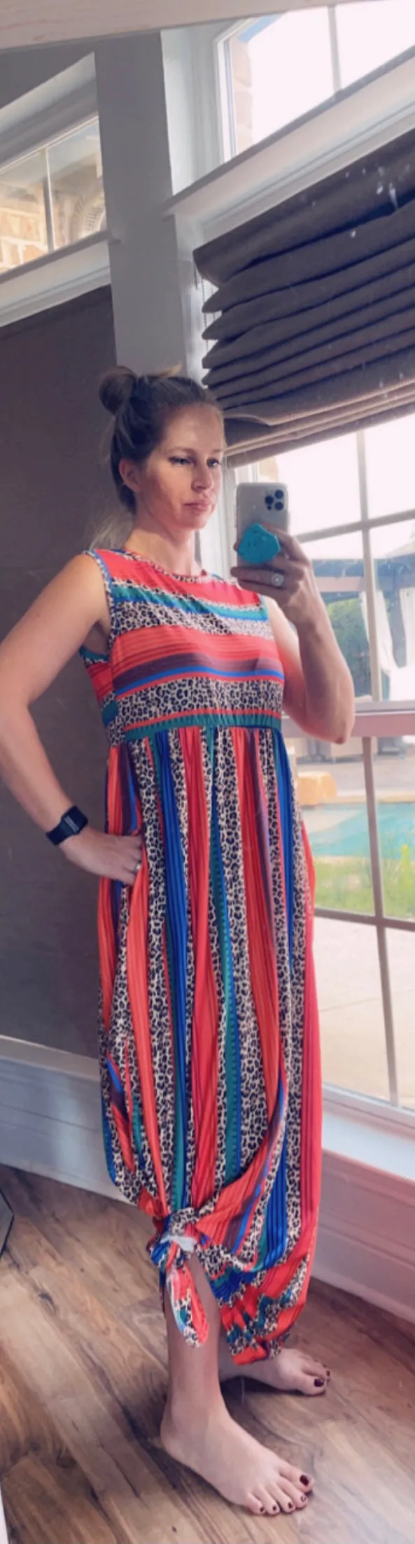 Serape Cheetah Maxi Dress