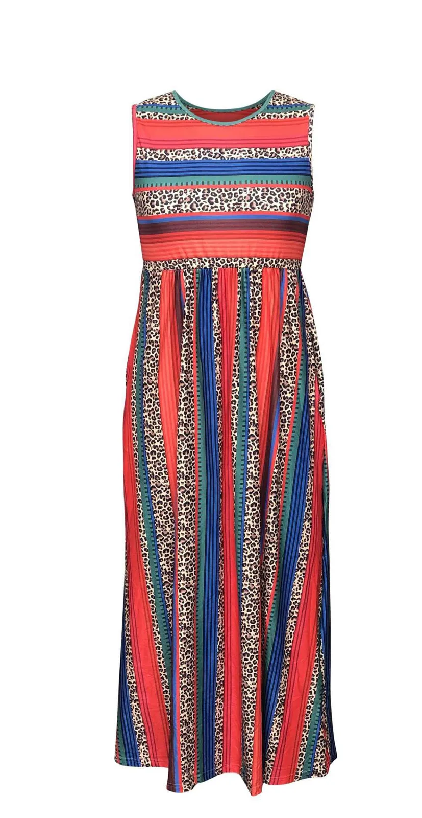 Serape Cheetah Maxi Dress