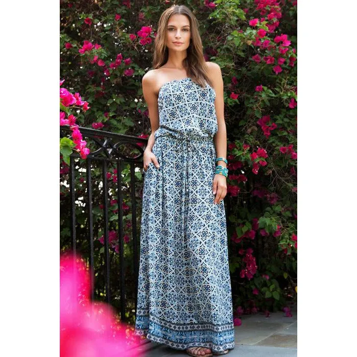 Silk Aegean Maxi Dress