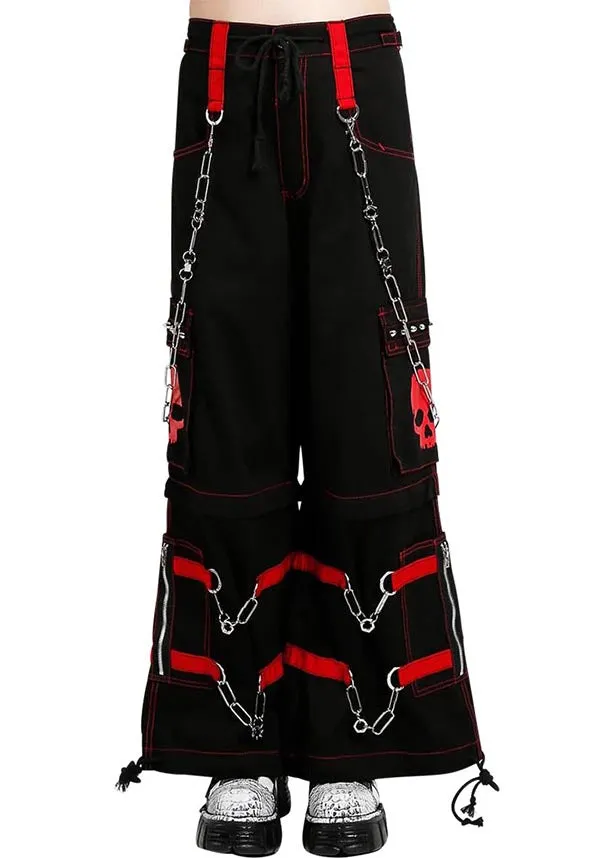 Skull [Red] | ZIP OFF PANTS