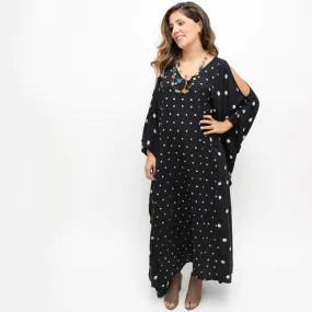 Small Polka Dot Shoulder Maxi