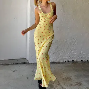 Spicy Fashion Sexy Slim Fit Hollow Maxi Summer Dress