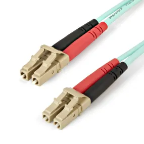 Startech.Com 5M (16.4Ft) Lc/Upc To Lc/Upc Om4 Multimode Fiber Optic Cable, 50/125Μm Lommf/Vcsel Zipcord Fiber, 100G, Low