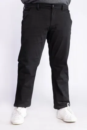 Stretchy Black Chinos (Plus Size) - W21 - MC0010P