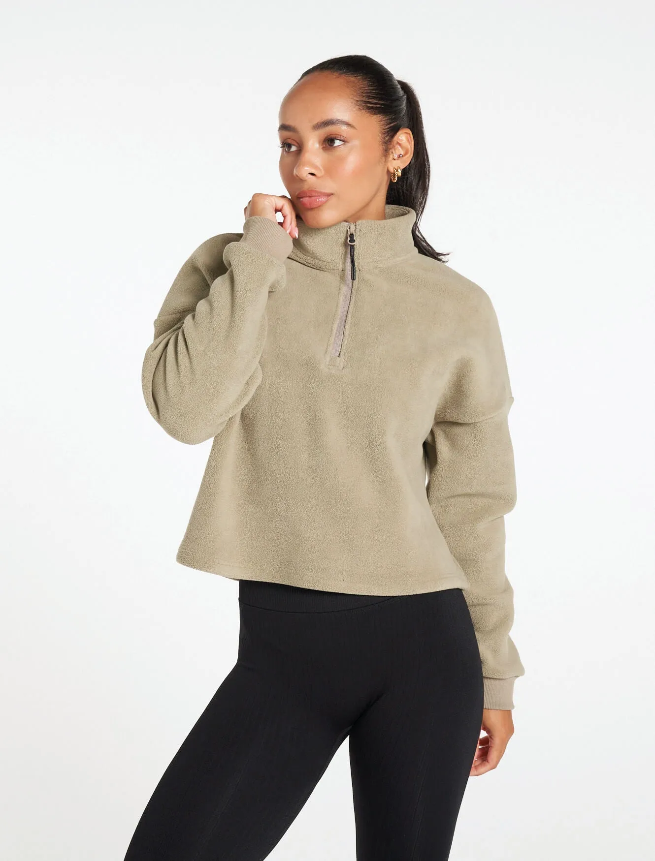 Supersoft 1/4 Zip Fleece - Sage Green