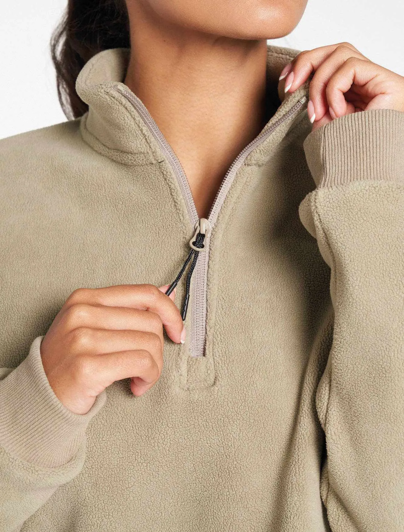 Supersoft 1/4 Zip Fleece - Sage Green