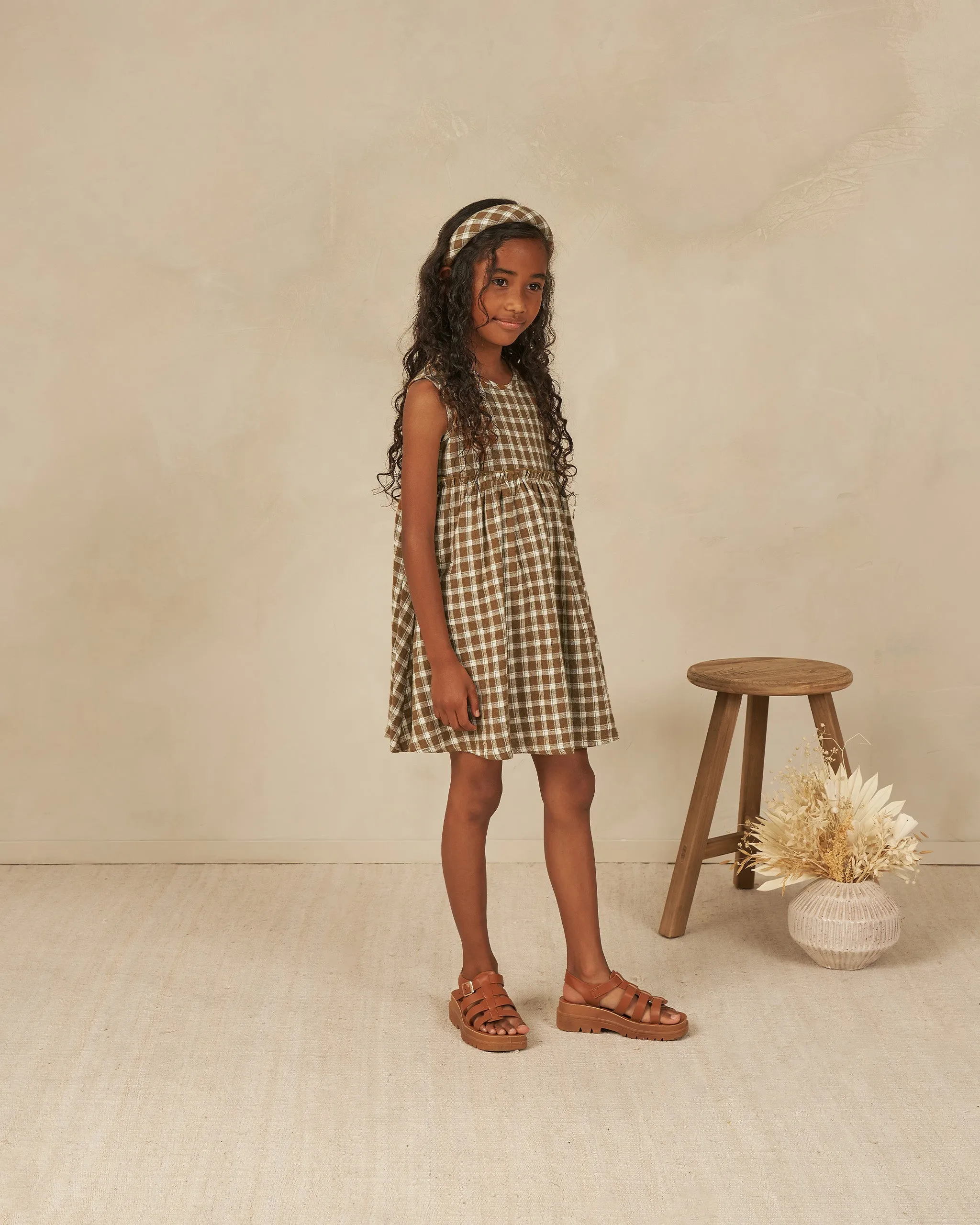 The Harper Dress by Rylee   Cru - Saddle Plaid - KIDS