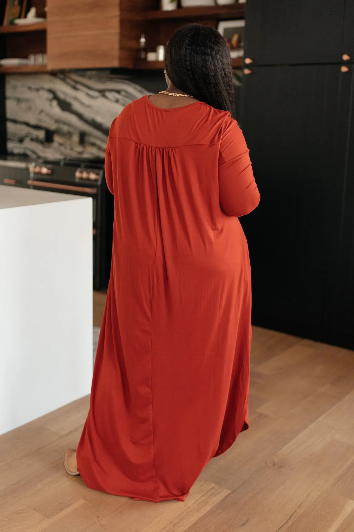 The Melanie Maxi Dress in Rust