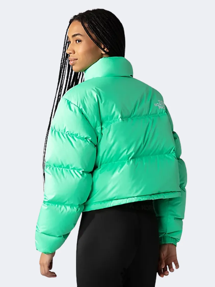 The North Face Nuptse Short Women Lifestyle Jacket Chlorophyl Green