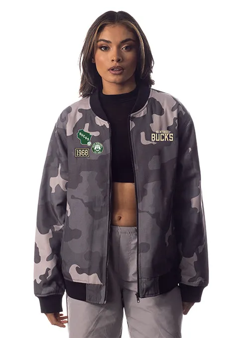 The Wild Collective Cargo Club Milwaukee Bucks Bomber Jacket