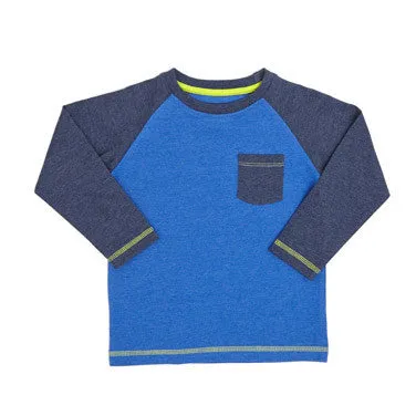 Toddler Long-Sleeved Tops - Pack Of 3 (Blue)