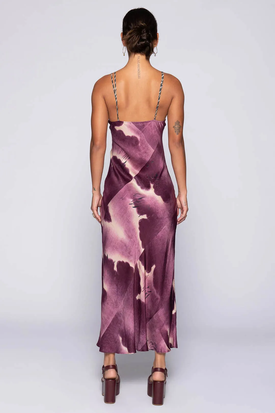 Ubud Bias Maxi Dress - Plum