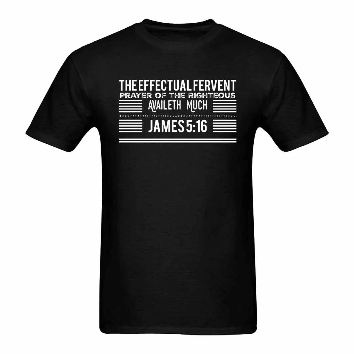 Uniquely You Mens T-Shirt / Inspiration / James 5:16 / Shirt Style (24)  - Black