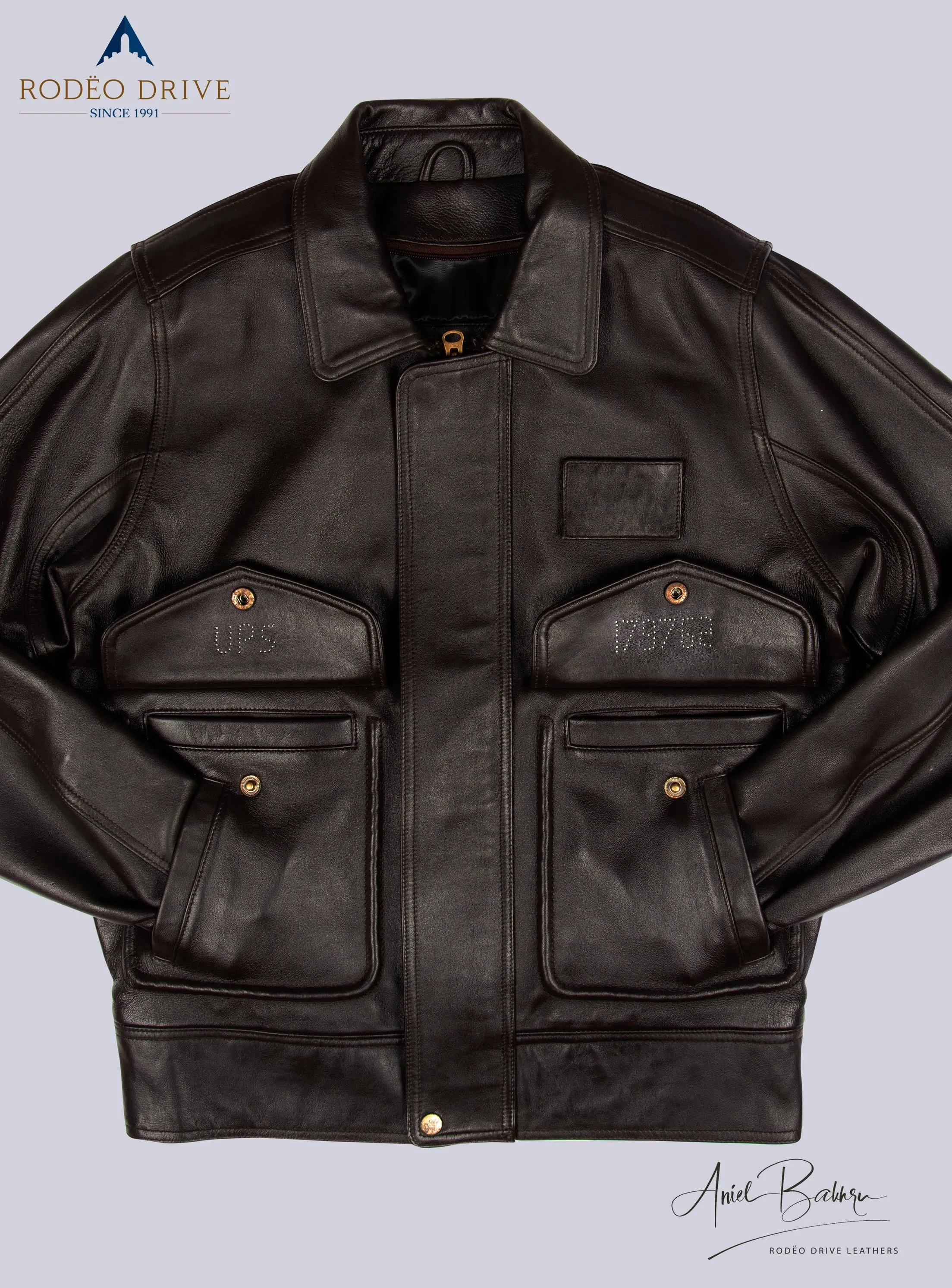 UPS BROWN UNIFORM LEATHER JACKETS MEN