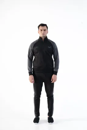 Urban Vogue Men's CR7 Quarter Zipper Fleece Tracksuit