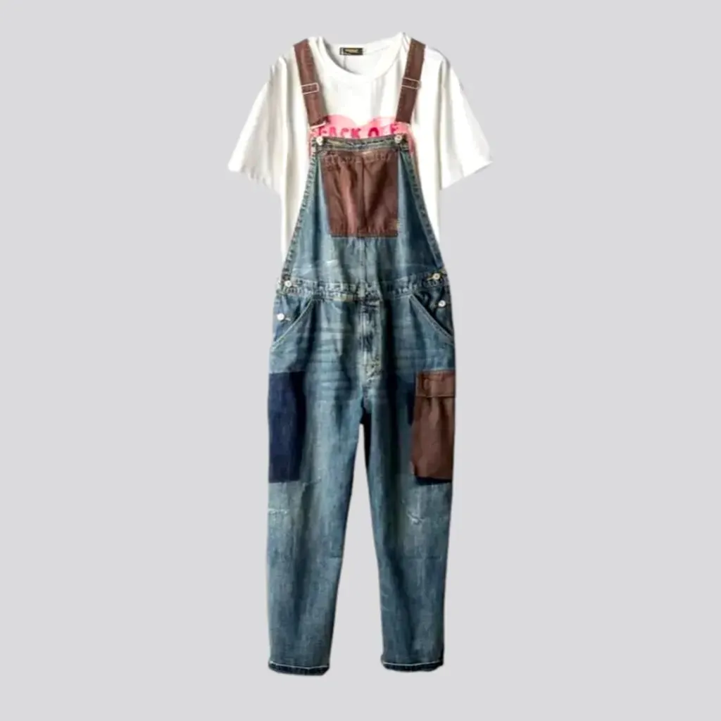 Vintage cargo style men's jean dungaree