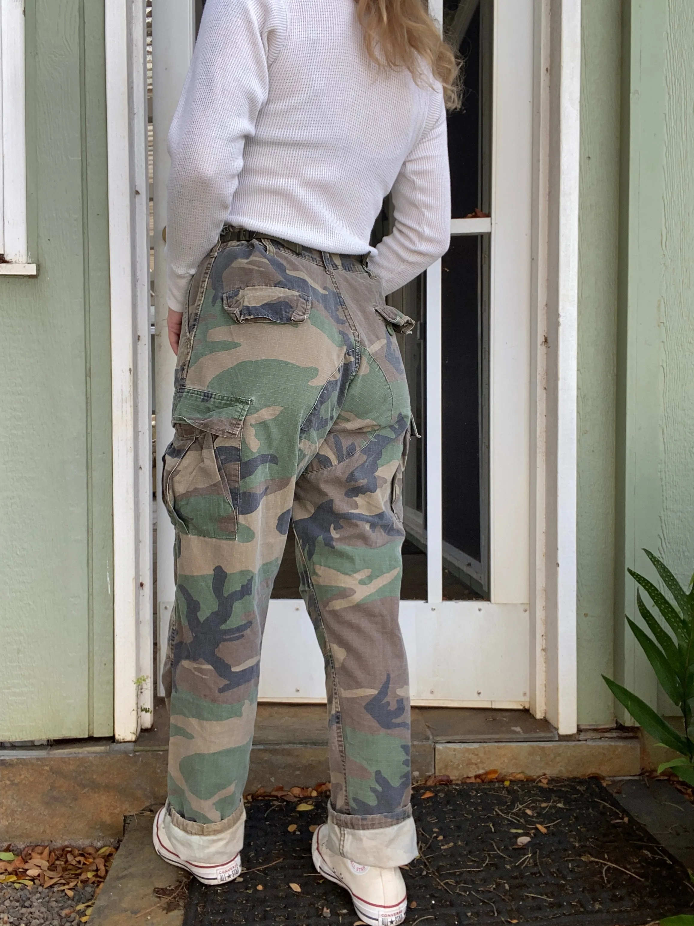 Vintage Military 100% cotton cargo slacks