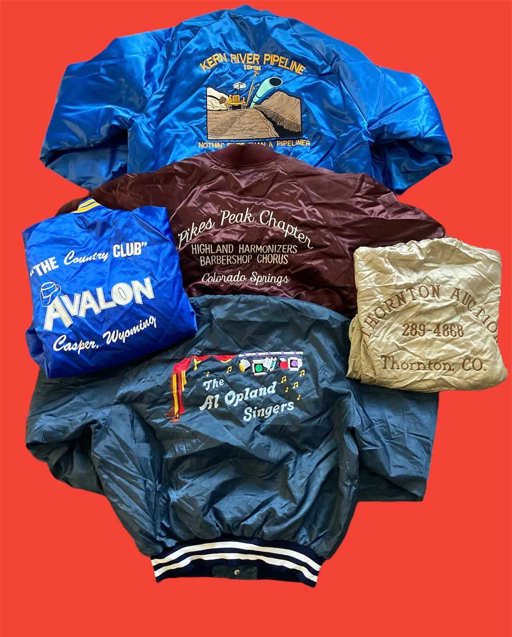 Vintage Nylon Bomber Jacket Bundle 80s 90s (25 Pieces)