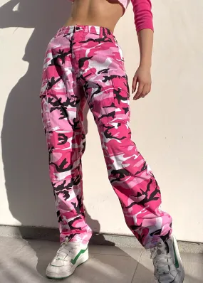 Vintage Pink Camo Cargo Pants (L)