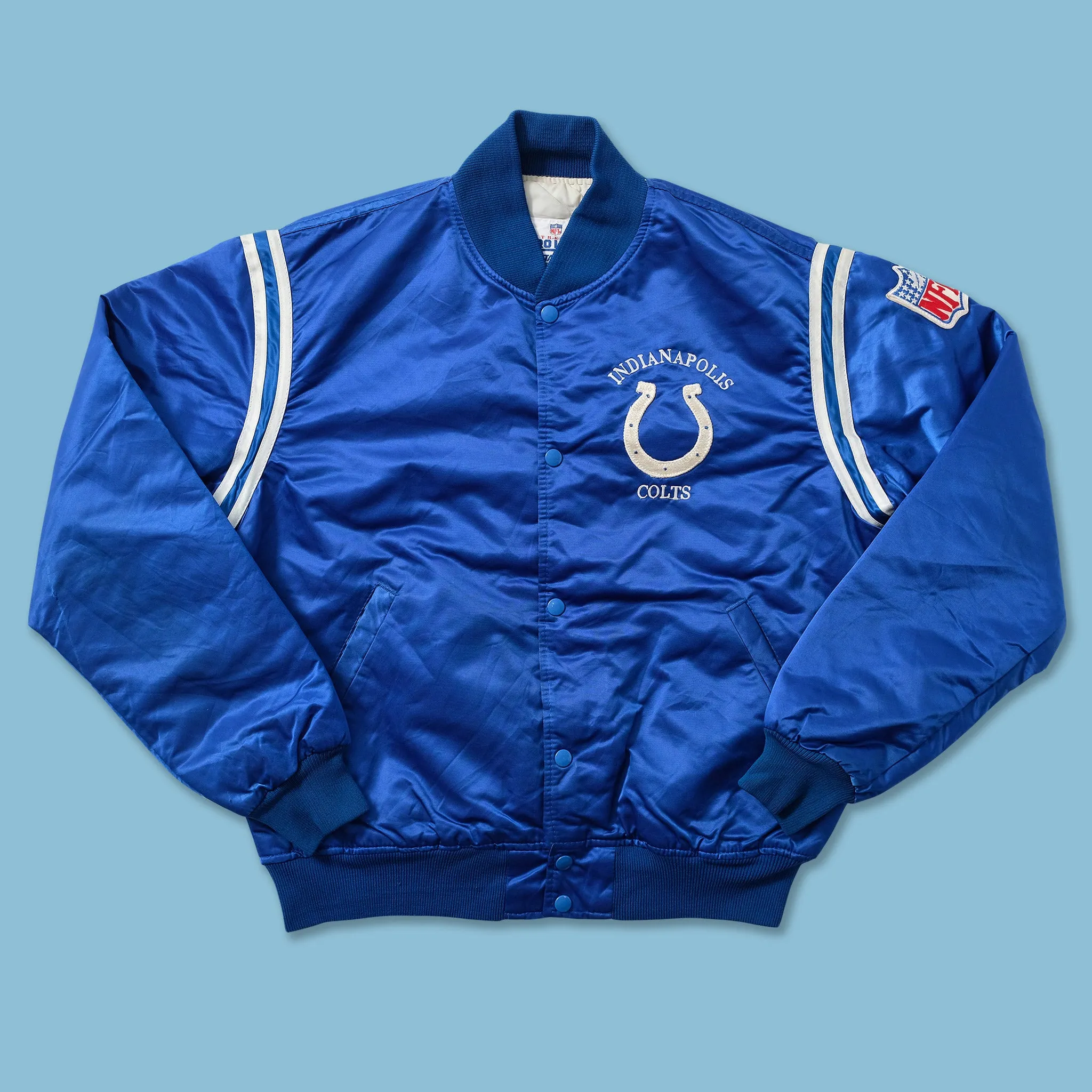 Vintage Starter Indianapolis Colts Satin Bomber Jacket Small