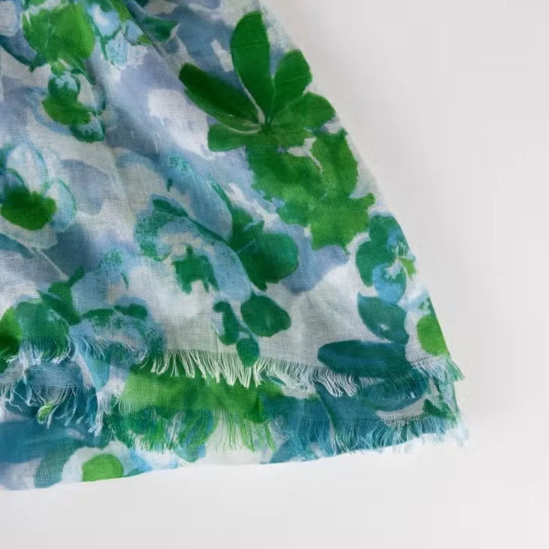 Watercolor Gardens Scarf, India