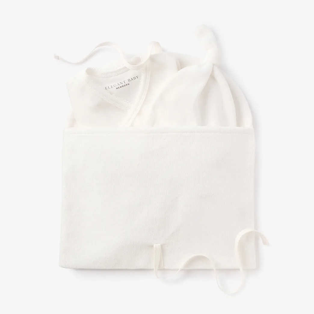 Whisper White Velour Layette Set