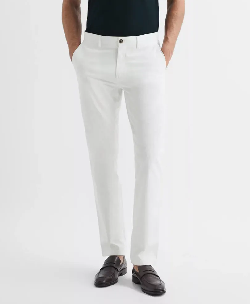 White Stretch Chino Pants