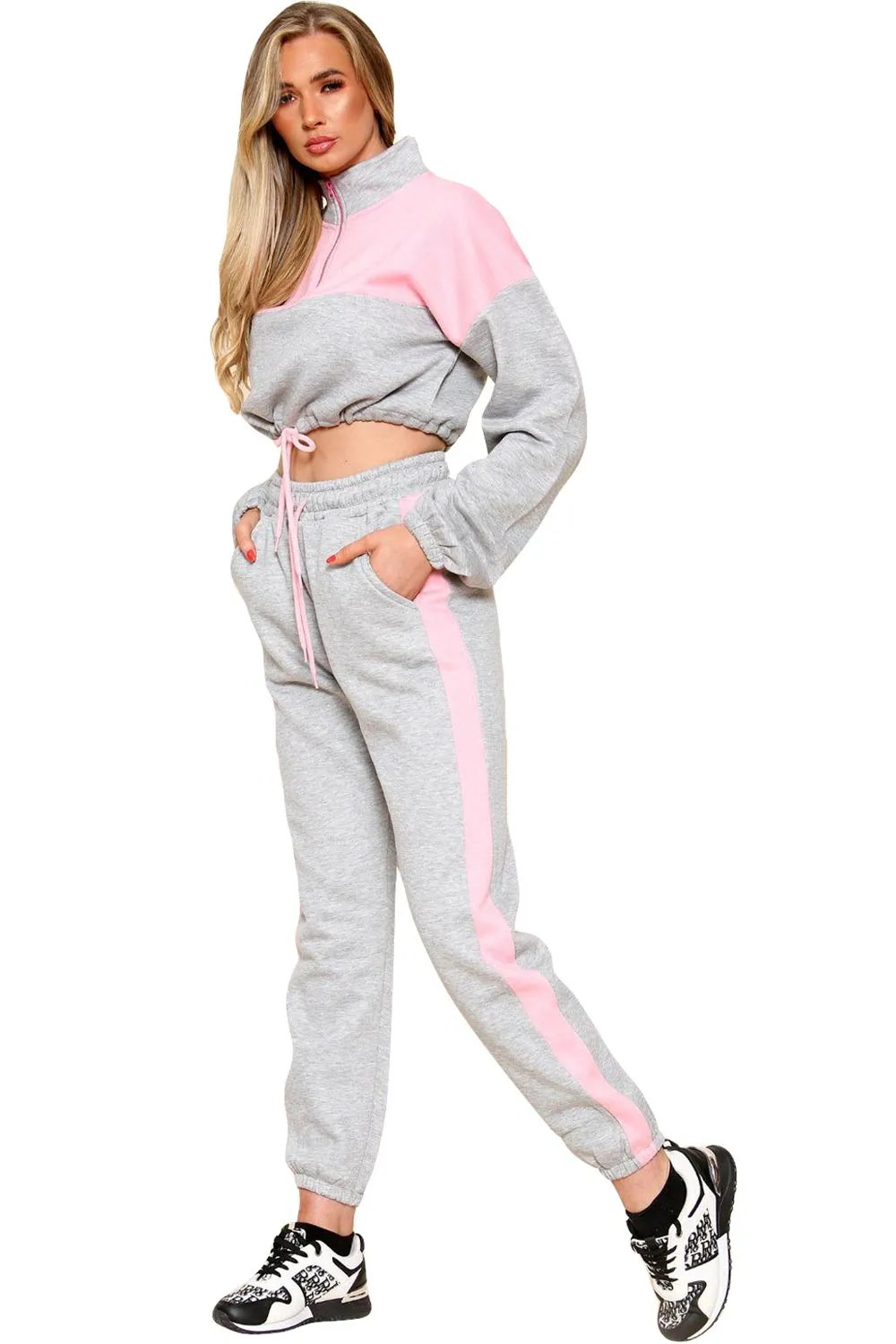 Women Long Sleeve Tracksuit Lounge Set - S/M