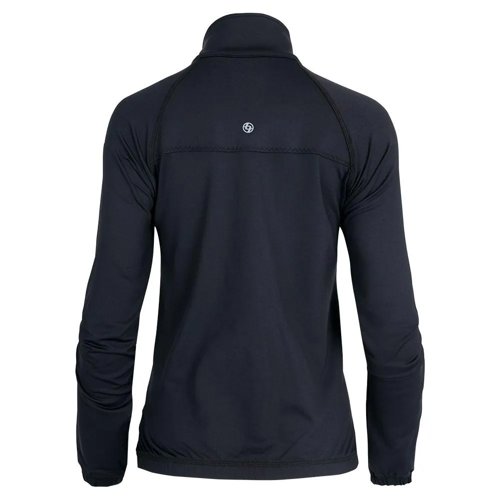 Women's French Terry Club Tennis Jacket Black