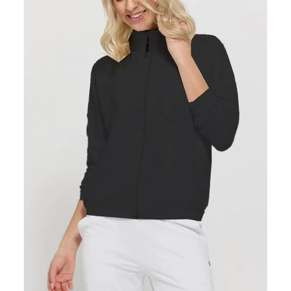 Women's French Terry Club Tennis Jacket Black