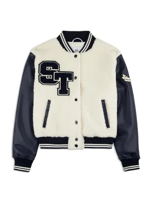 Women's Toppa Varsity Bomber- Gardenia