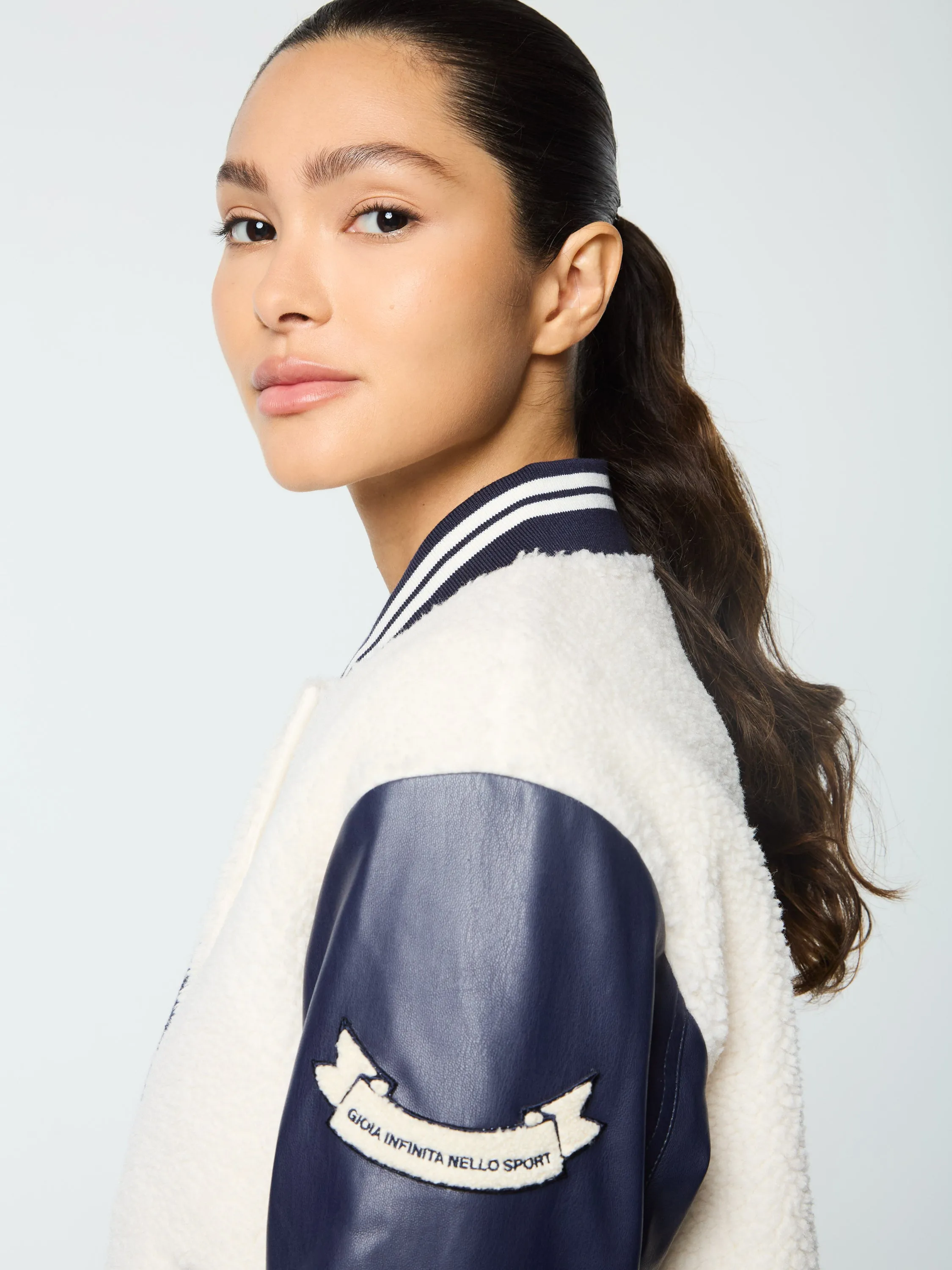 Women's Toppa Varsity Bomber- Gardenia