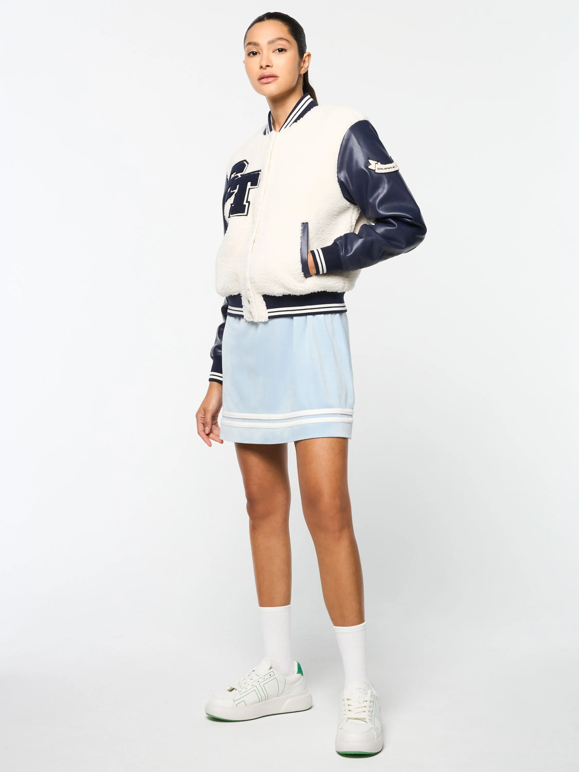 Women's Toppa Varsity Bomber- Gardenia