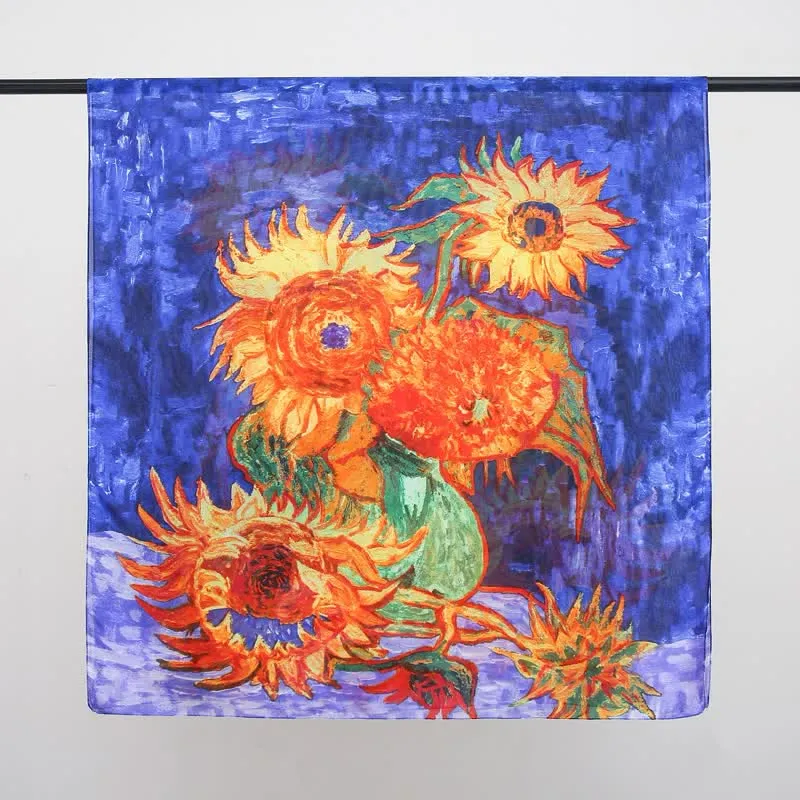 Women's Van Gogh Sunflowers Thin Scarf