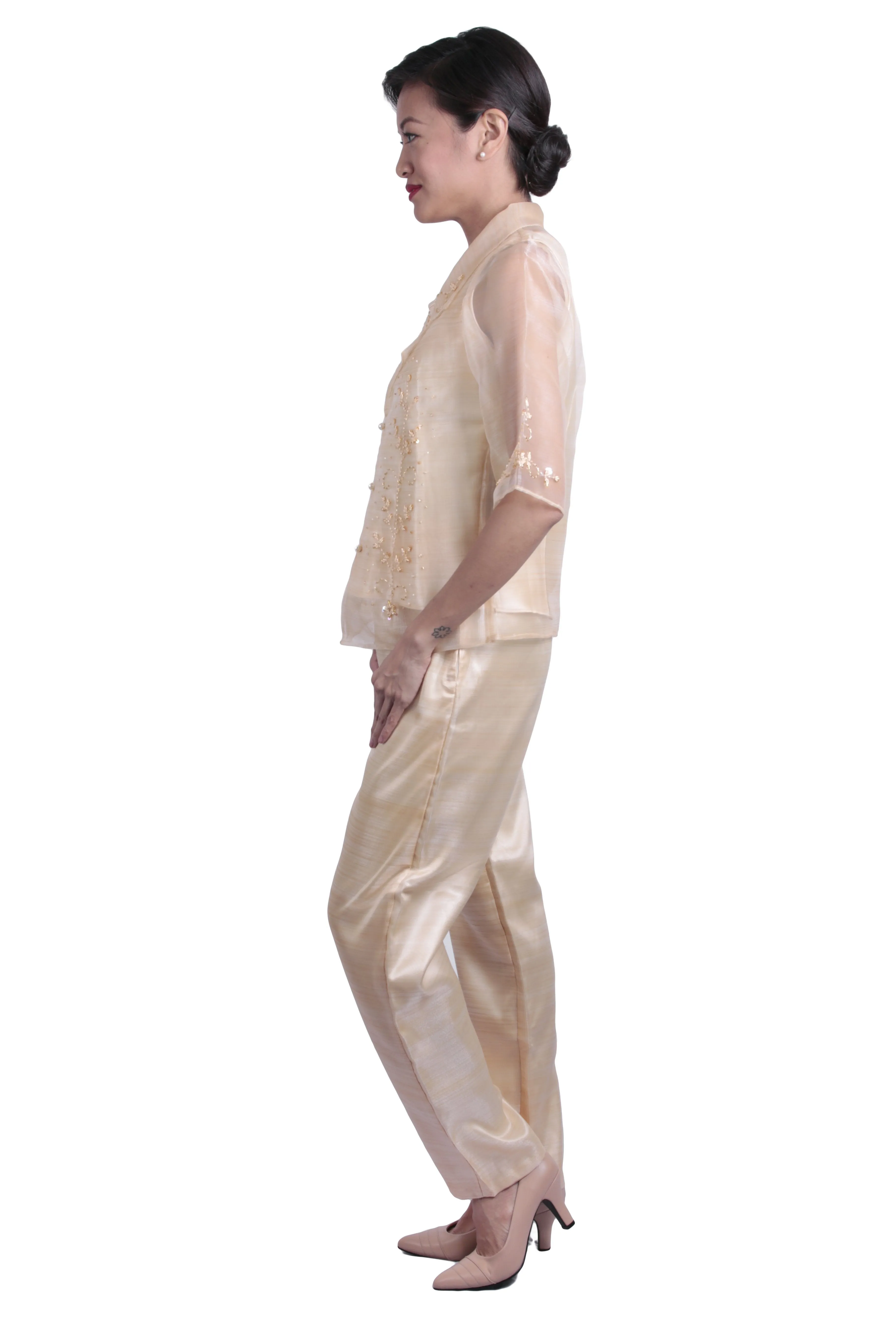 WS10 - MADE-TO-ORDER - Three-Piece Blazer and Pants Set - Filipiniana