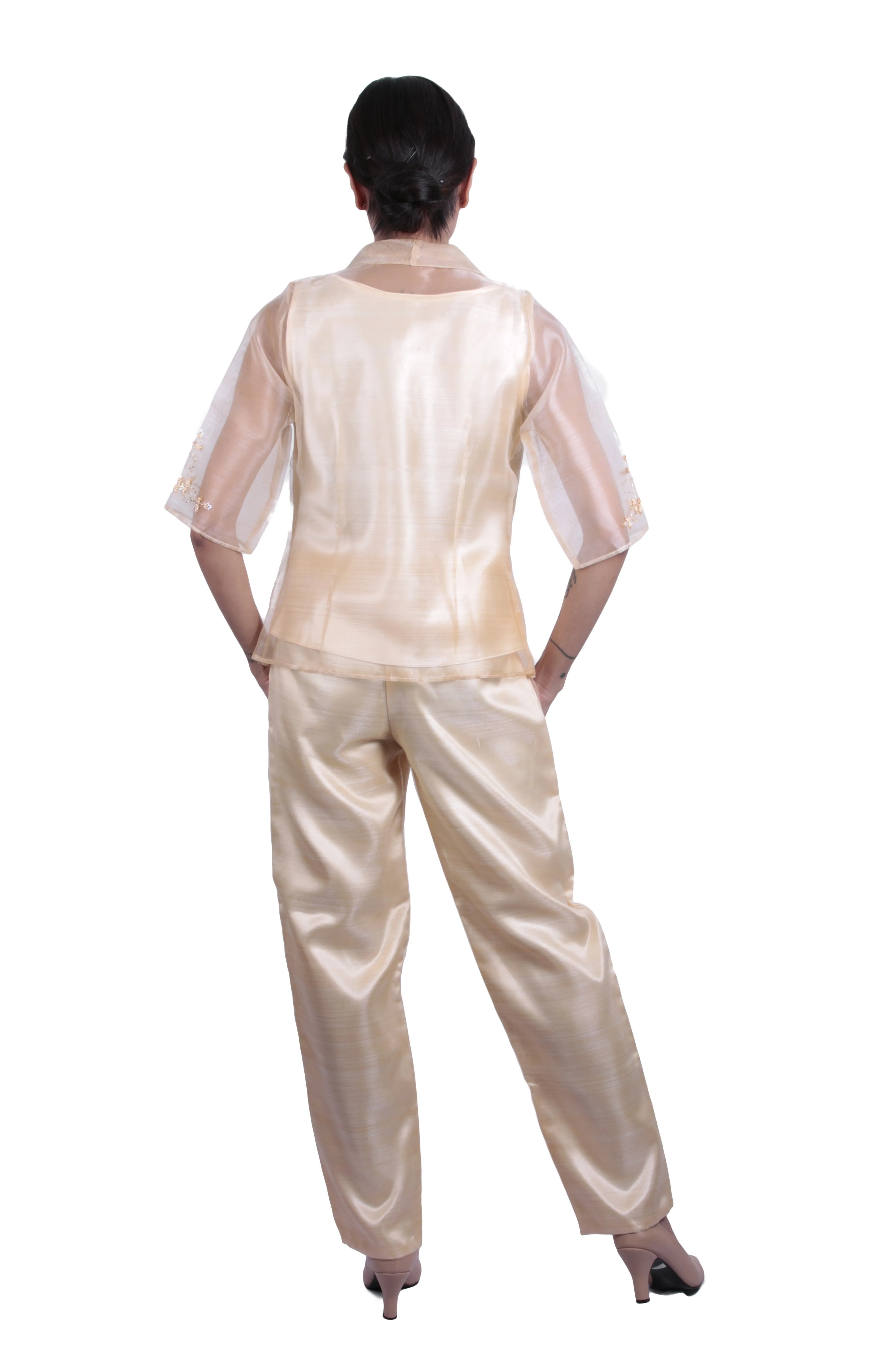 WS10 - MADE-TO-ORDER - Three-Piece Blazer and Pants Set - Filipiniana