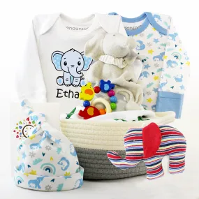 Zeronto Baby Boy Gift Basket - Little Elephant