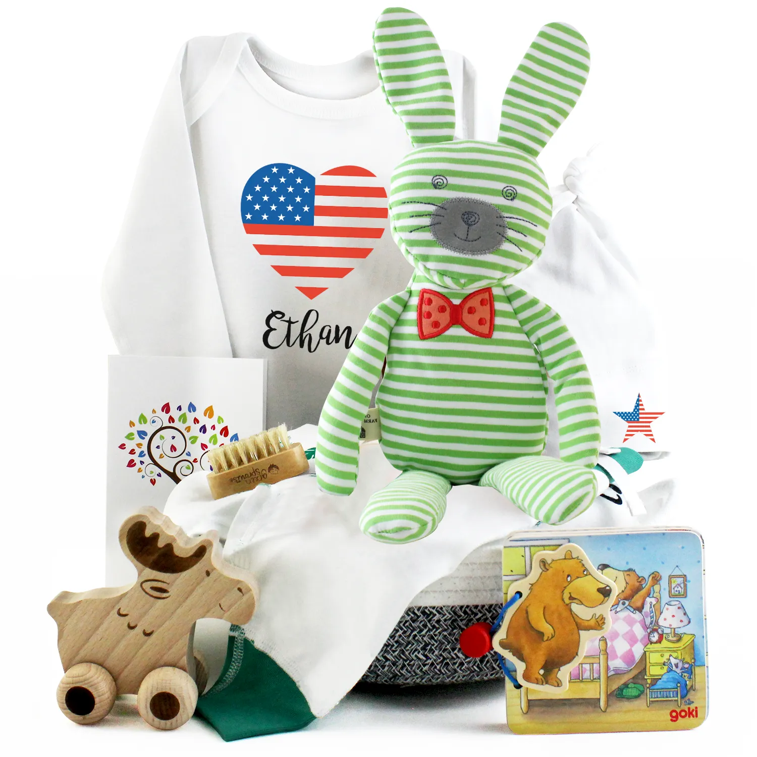 Zeronto Baby Gift Basket - Born In The USA