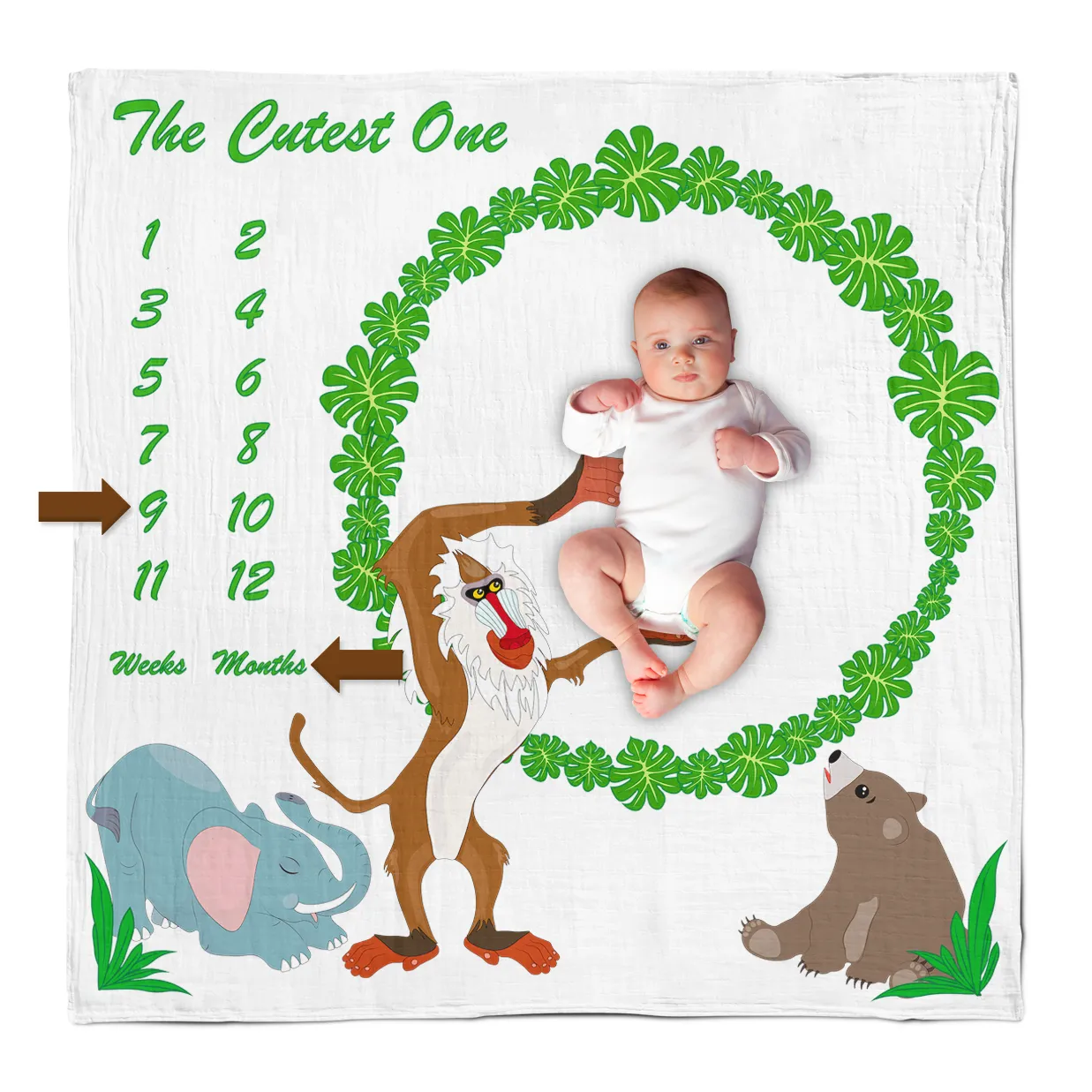 Zeronto Baby Gift Basket - King of the Crib and Jungle Friends